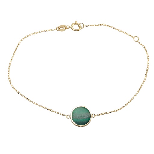 [5382/PU] 17CM MALACHITE BRACELET 