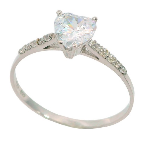 [5863B] SOLITARIO CORAZON 4 GARRAS PIEDRAS EN BRAZO