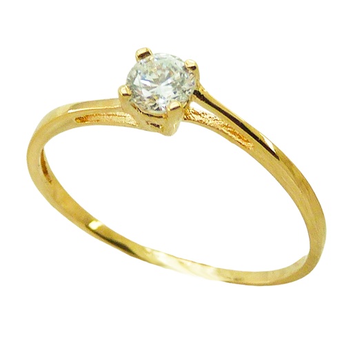 [2942] CZ SOLITAIRE RING 
