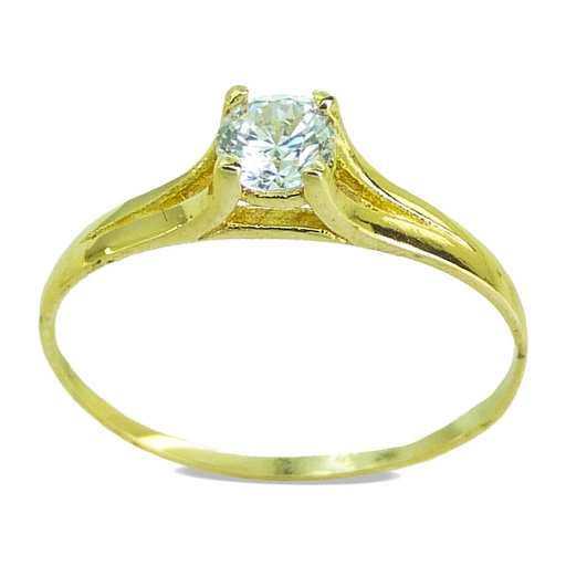 [2943] CZ SOLITAIRE RING.