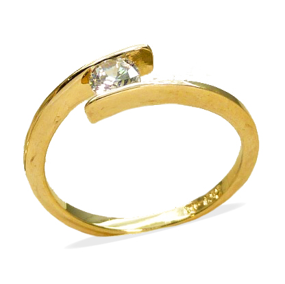 [3223] SOLITARIO ORO AMARILLO CON CIRCONITA