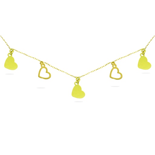 [4604] COLG.2 CORAZONES CALADOS 3 LISOS 6MM