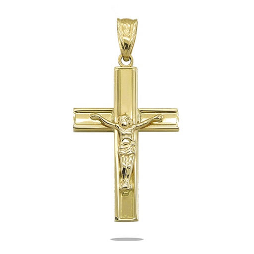 [4303] 28x17MM TWO TONE CRUCIFIX PENDANT.