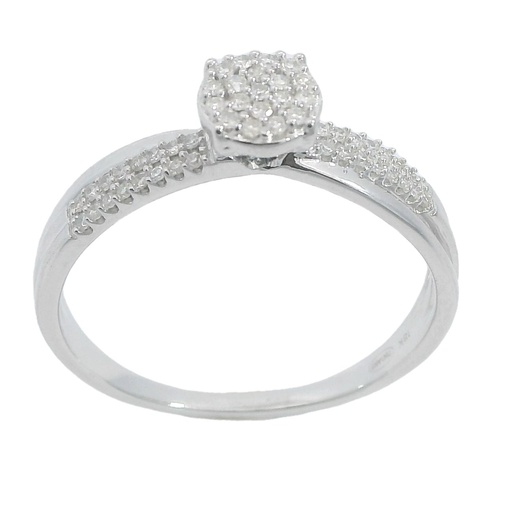 [B4071/0.15] PRINCESS CUT DIAMOND RING.H-SI 0.15 CT TW