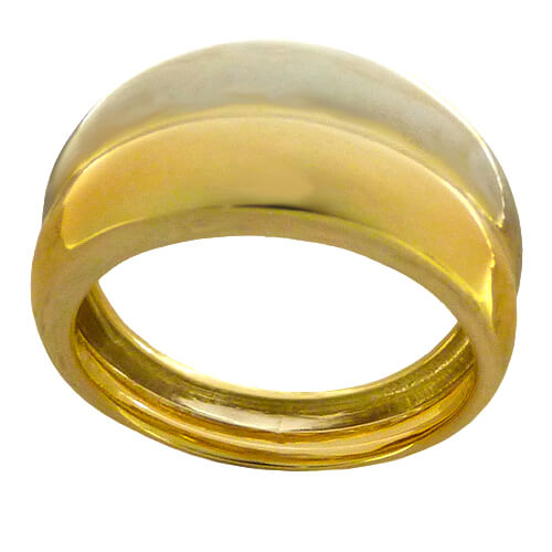[5248] 11MM TWO TONE GOLD RING.