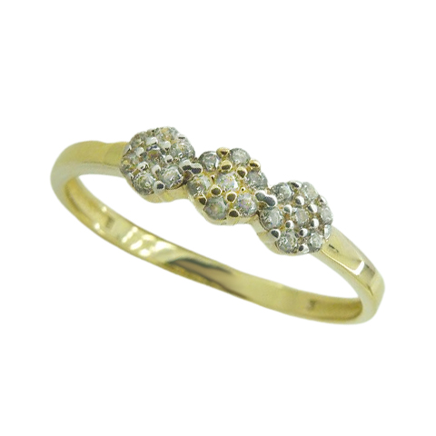 [4577] GOLD RING WITH CZ.