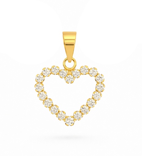 [5553] COLGANTE CORAZON PIEDRAS