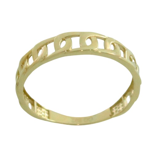 [5763] YELLOW GOLD CHAIN RING.