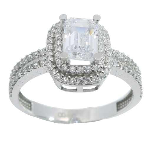 [5891B] WHITE GOLD CZ GOLD RING 