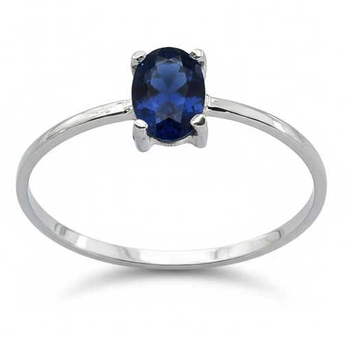 [5440/SZB] 6x4MM OVAL SAPPHIRE WHITE GOLD EARRINGS 0.53CT.