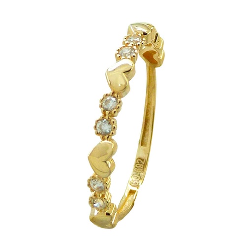 [5513] HEARTS AND CZ RING.
