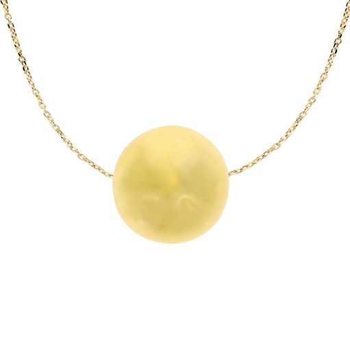 [3831] GARGANTILLA BOLA LISA PASADA 8MM CADENA 45CM