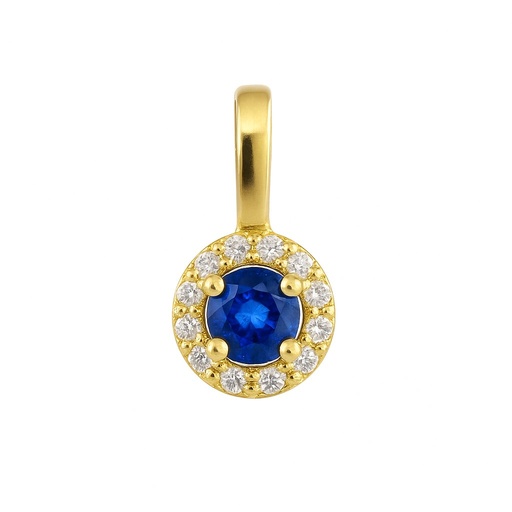 [5959CZ] COLGANTE CUAJO 5MM,ZAFIRO DE 3MM Y CIRCONITAS.