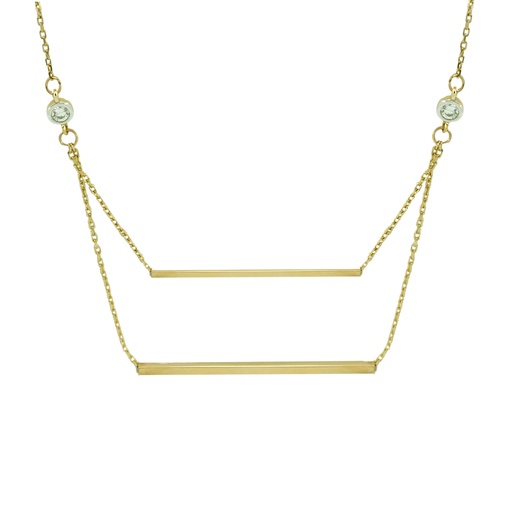 [5702] GARGANTILLA TUBOS CUADRADOS Y CIRCONITAS.