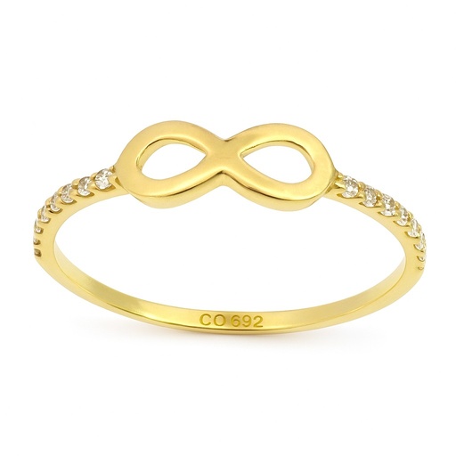 [00015] INFINITE SYMBOL AND CZ RING.