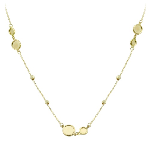 [5799] CARVED BALLS AND DISCS NECKLACE.