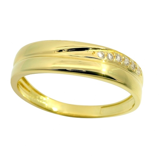 [00020] GOLD AND CZ RING