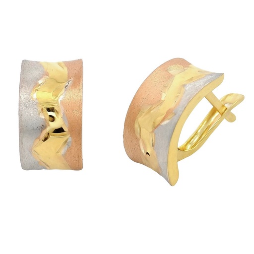 [00040] MEDIOS AROS TRICOLOR CIERRE CATALAN.13x7MM.
