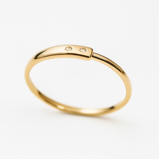 [00066S] GOLD RING WITH CZ.