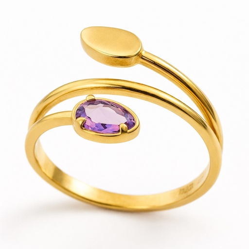 [00080] SORTIJA CON AMATISTA DE 6x4MM.