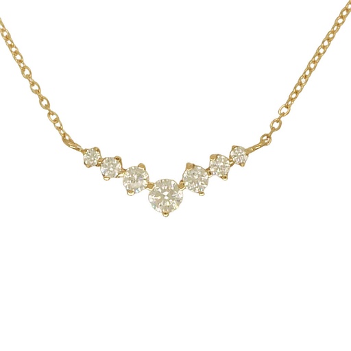 [5665] RENNET CZ NECKLACE.45CM CHAIN.
