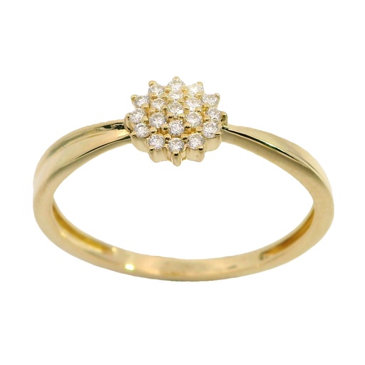 [B4133/0.10] SORTIJA CUAJO 19 BRILLANTES 0.10 CT TW H-SI