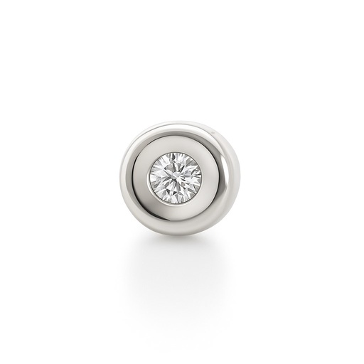 [B4120/C/0.05B] COLGANTE CHATON ORO BLANCO ESTAMPACION 5MM.BRILLANTE H-SI 1. 0.05 CT