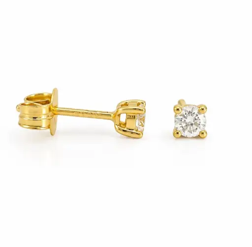 [B4122/0.26] PENDIENTES GARRA FUNDICION DE 3MM.BRILLANTES H-SI 1. 0.26 CT TW