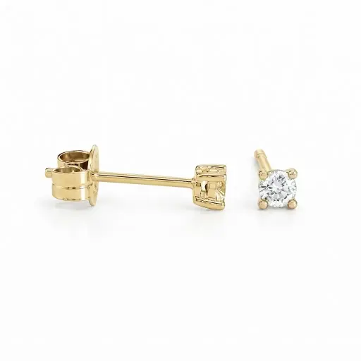 [B4122/0.05] PENDIENTES GARRA FUNDICION DE 2MM.BRILLANTES H-SI 1. 0.05 CT TW