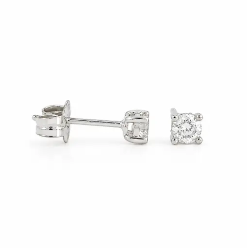 [B4122/0.10B] PENDIENTES GARRA FUNDICION DE 2'5MM.BRILLANTES H-SI 1. 0.10 CT TW