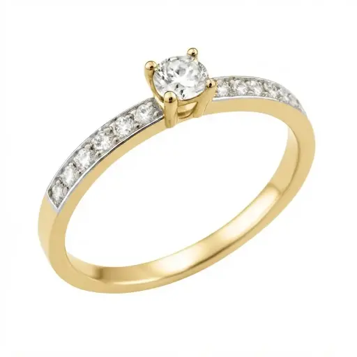 [B4203/0.30] SORTIJA BRILLANTES DI 10 RD 0.15 CT DI 1 RD SI-H 0.15 CT TW