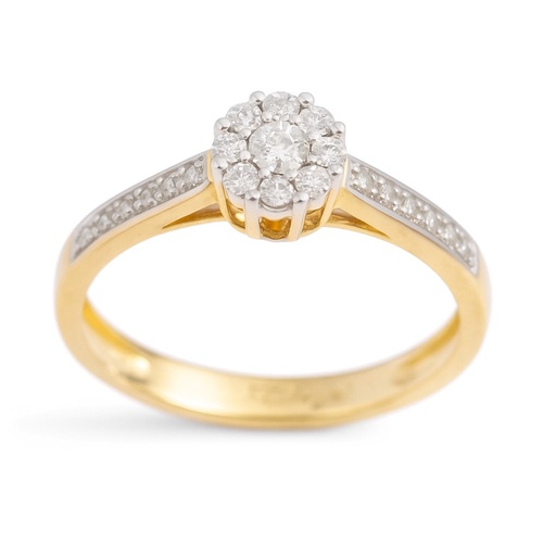 [B4204/0.19] SORTIJA BRILLANTES DI 12 RD 0.06 CT DI 1 RD SI-H 0.01 DI 8RD 0.03 CT.TW