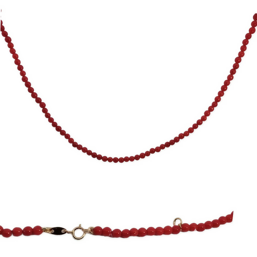 [00086C] GARGANTILLA BOLAS ORO Y  CORAL 3MM (copia)