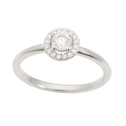 [B4216S/0.15B] WHITE GOLD DIAMOND RING.QUALITY HS.COLORH.0.15 CT TW