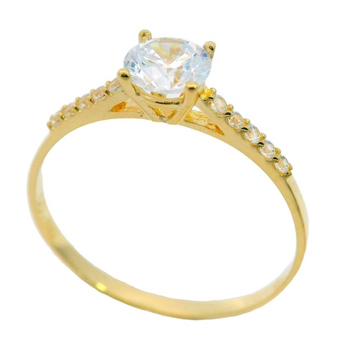 [9K4409] SOLITARIO GARRA 5MM PIEDRAS EN BRAZO 9 KILATES