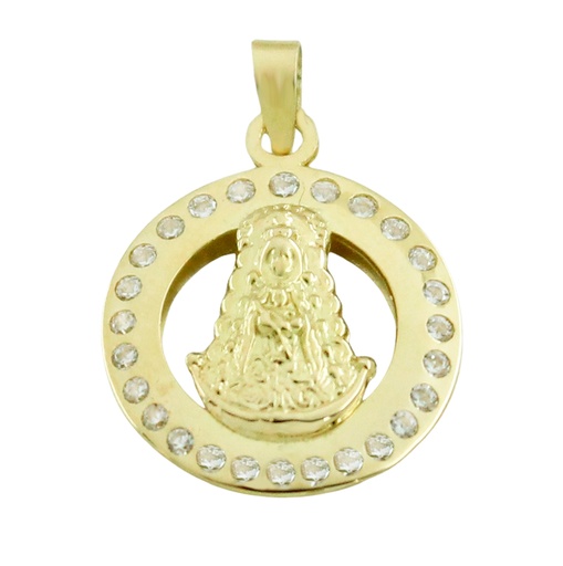 [5844] 17MM ROUND VIRGIN OF ROCIO MEDAL.