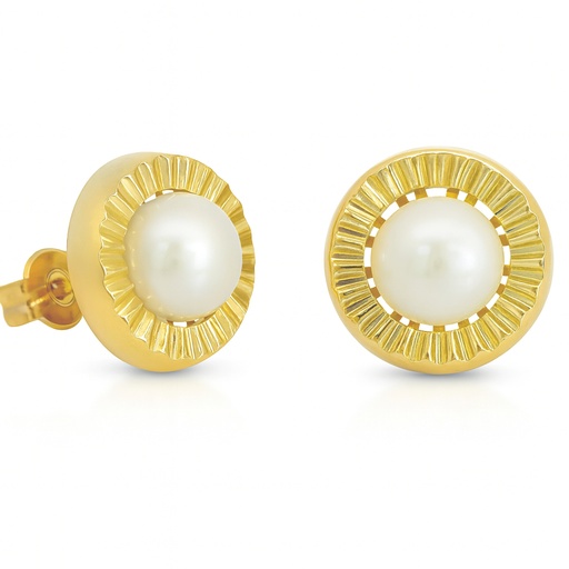 [00173] 6MM FRESWATER PEARL STUD EARRINGS