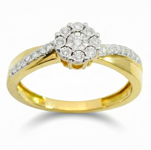 [B4221/0.11] DIAMOND RING.QUALITY SI. COLOUR H.0.11 CT TW