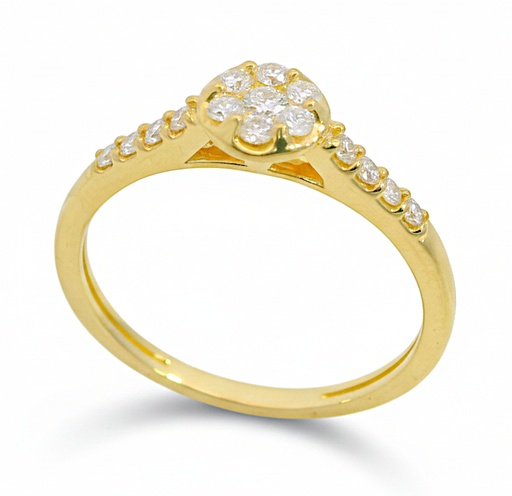 [B4224/0.25] SORTIJA BRILLANTES DI 10RD 0.06 CT 8 RD SI H 0.08 CT TW