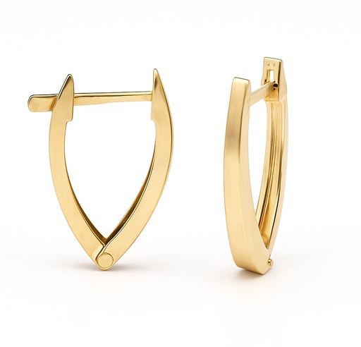 [9K00140] PENDIENTES MEDIO ARO 15x2MM .CATALAN 9 KILATES