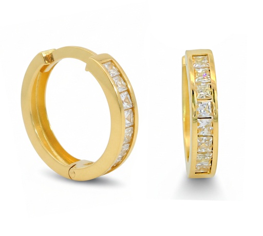 [9K5842] AROS CON CIRCONITAS 12x2'5MM. 9 KILATES