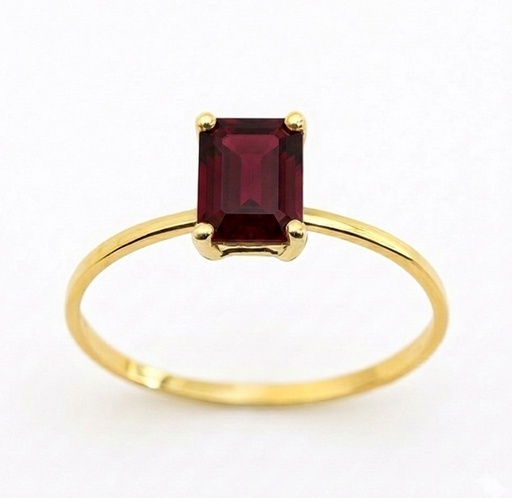 [3974/SR] SORTIJA RUBI NATURAL  7x5MM