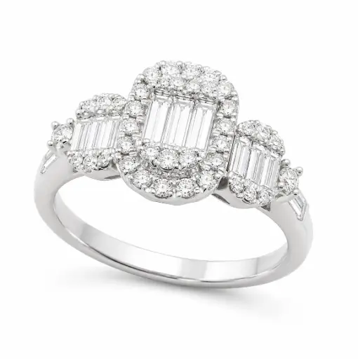 [B4235/0.70] SI-H DIAMONDS RING .0.70 CT TW