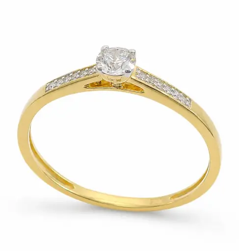 [B4239/0.18] DIAMOND RING.QUALITY SI.COLOR H.0.18 CT TW