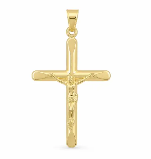 [00247] CRUZ BISELADA CON CRISTO 32x20MM 