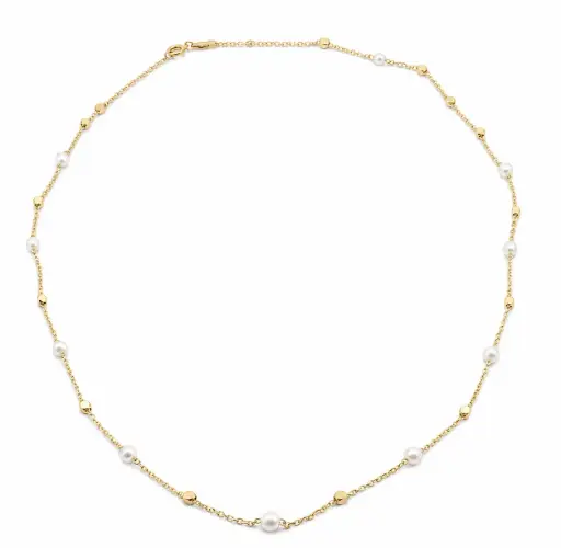 [00242] GARGANTILLA BOLAS Y PERLAS CULTIVADAS. 42+45CM 