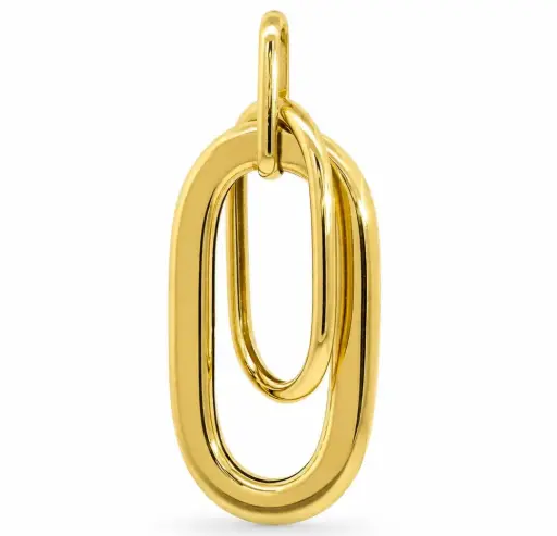 [9K00239] 33x14MM DOUBLE OVAL MOTIF PENDANT 