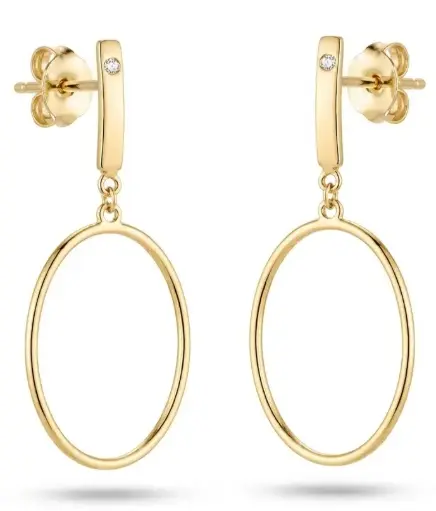 [00264] 30x13MM OVAL DANGLING EARRINGS