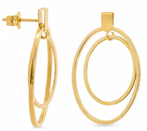 [00265] 27x17MM OVAL DANGLING EARRINGS