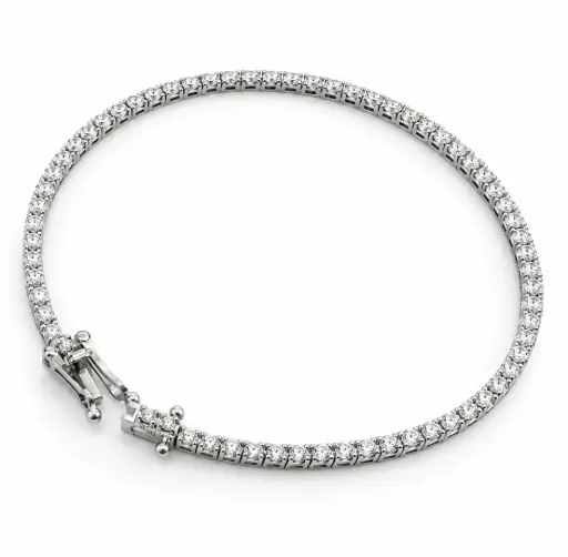[B4256B/1.00] 18CM DIAMOND TENNIS BRACELET. 1.00 CT TW.WHITE GOLD